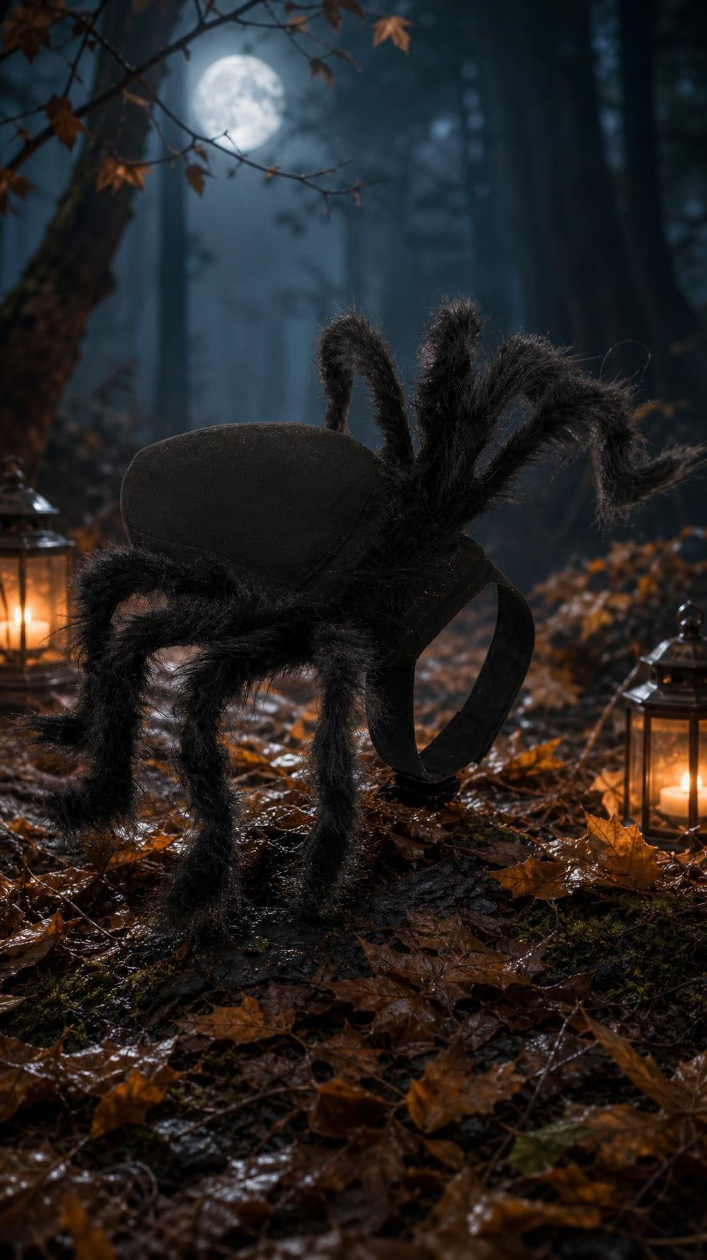 Costume d'araignée velue d'Halloween pour chien et chat, vue 2